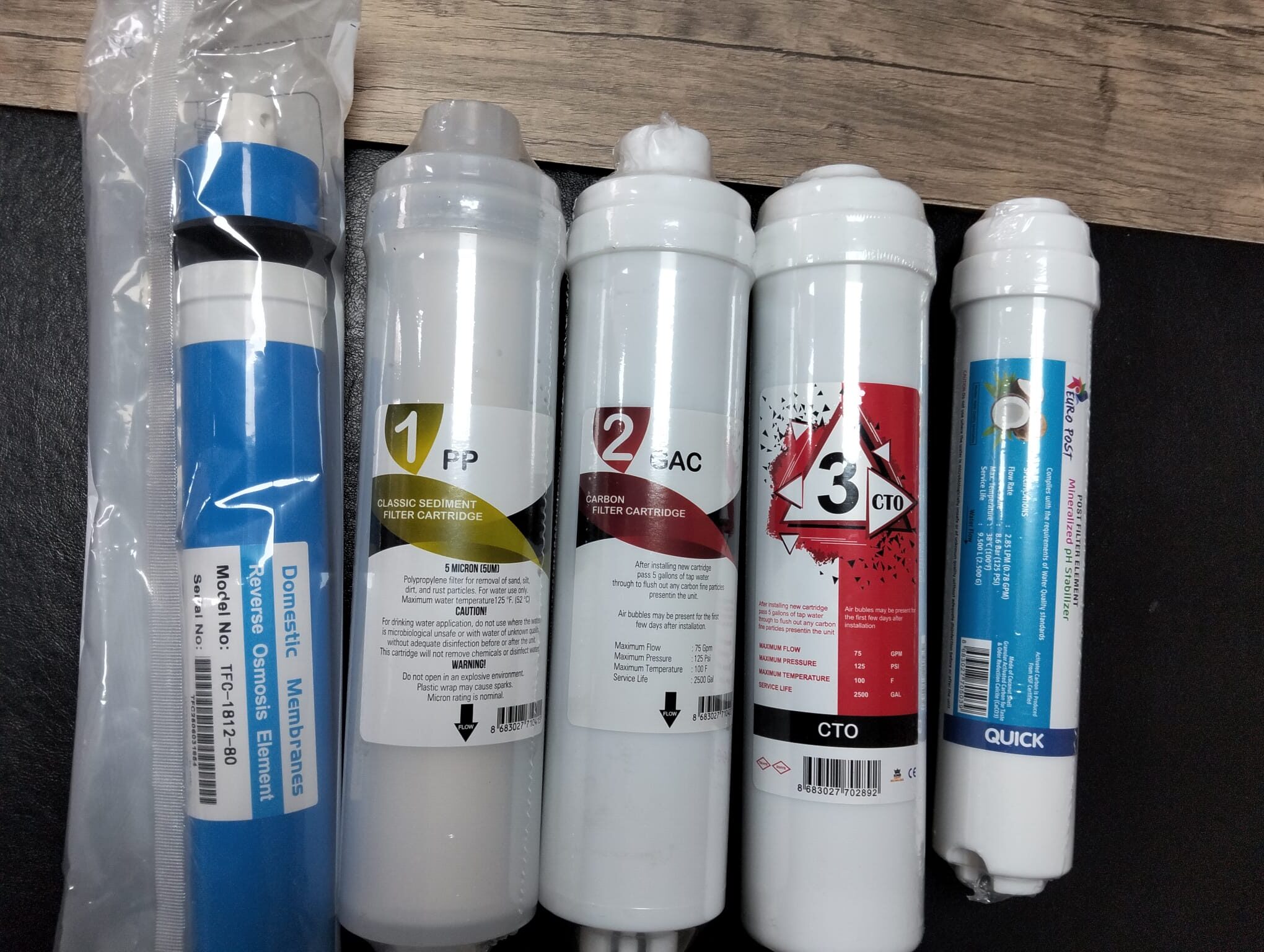 filteks 5'li filitre seti Su arıtma Filitre Seti Kapalı Kasa 5'li Takım - Görsel 1